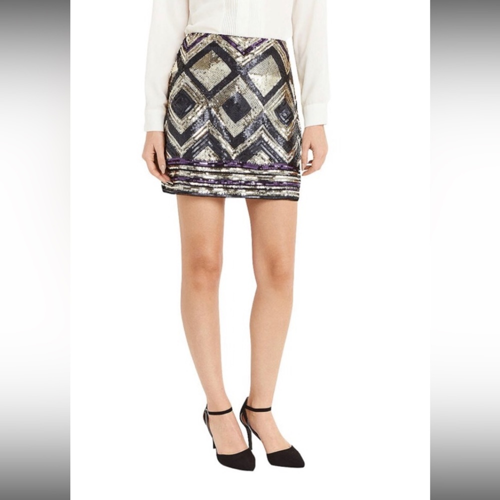 Oasis Art Deco Sequin Skirt Size Small (US 4-6).